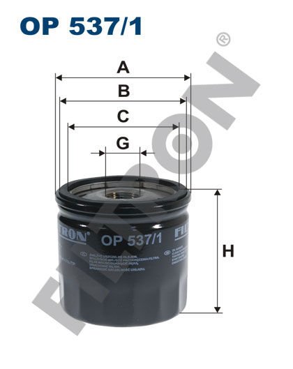 YAĞ FİLTRESİ FIAT PANDA II 169A 1.1 54HP 03-FILTRON OP537.1-60810852