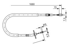 FREN HALATI SAG ARKA 1680mm MERCEDES SPRINTER 901 904 95 06-BOSCH 1987477702-A6674204785