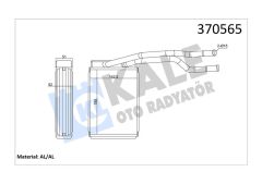 KALORİFER FORD FIESTA 02 14-ECOSPORT 03 12 BRAZING AL-AL 195X142.5X52 KALORİFER RADYATÖRÜ-KALE 370565-2S6H18B539BB