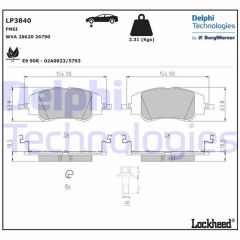 ÖN FREN BALATASI CORSA F e 19 MOKKA e 20 208 19 2008 19 C4 20 DS3 18 302mm-DELPHI LP3840-1681371180