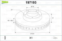 FREN DISKI ON BMW E60 E61 E63 E64-VALEO 197193-34116864906