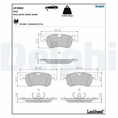 FREN BALATASI ON RENAULT AUSTRAL 23 NISSAN QASHQAI J12 22-DELPHI LP3850-4106000Q3E-D10606RN0A-D1M606RN0A
