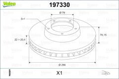 FREN DISKI ON BMW E39 96 03 1 DELIK-VALEO 197330-34116767061