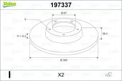 FREN DISKI ARKA MERCEDES S-CLASS W220 98 05-VALEO 197337-A2204230112