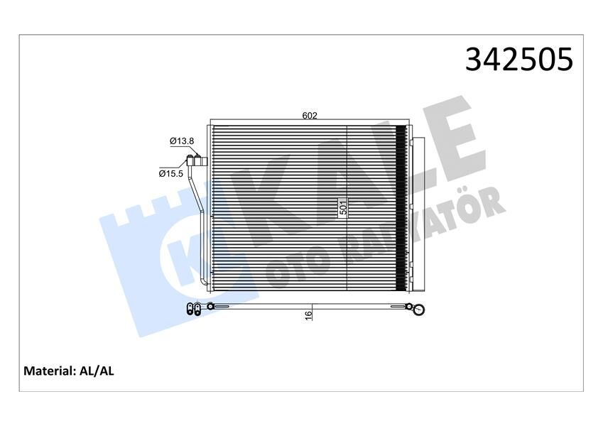 KLIMA RADYATORU BMW S63 N63 E70 E71 F15 F16 G05 G06-KALE 342505-64509239944