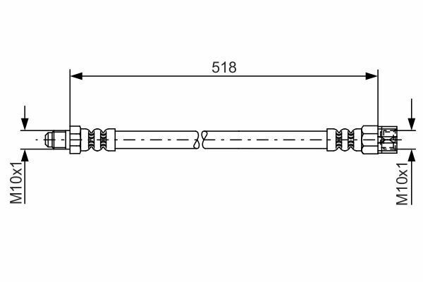 FREN HORTUMU ARKA MERCEDES VITO W638 96 03-BOSCH 1987481007-A6384282135