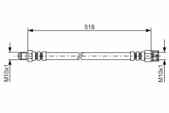 FREN HORTUMU ARKA MERCEDES VITO W638 96 03-BOSCH 1987481007-A6384282135