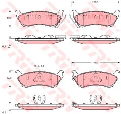 FREN BALATASI ARKA MERCEDES ML-CLASS W163 98 05-TRW GDB1379-A1634200420