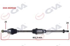 KOMPLE AKS ÖN SAĞ EGEA 1.3 MJT MT 15- İÇ AKS KAFALI-GVA 4429310-52068572-55205034-51983848
