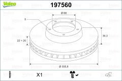 FREN DİSKİ ARKA X1 AUDI A6 4G2 . A8 4H . A7 Sportback 4GA. 4GF-VALEO 197560-4H0615601F-4H0615601L