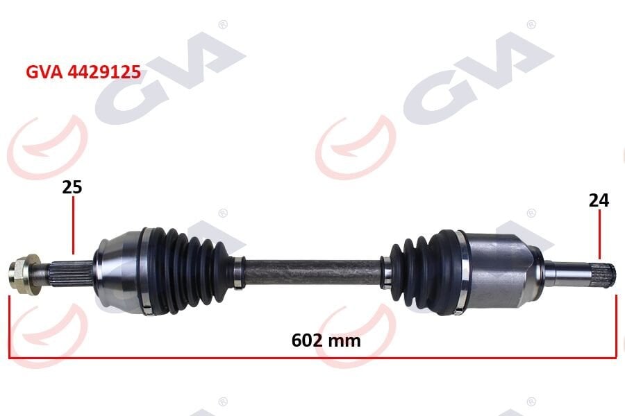 AKS KOMPLE SOL BIPPER-NEMO 1.3 HDI 10 FIORINO 1.3 MJTD Euro5 MOT. 13 İÇ AKS KAFALI 602mm-GVA 4429125-3272.ZH-1607440280-51934089