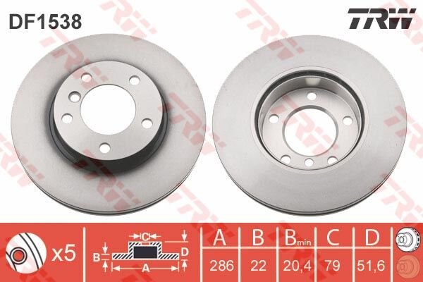 FREN DISKI ON BMW E36 E46-TRW-34116864060
