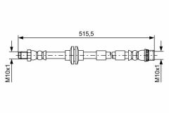 FREN HORTUMU ON MERCEDES CITAN W415 12 . RENAULT KANGOO III 08-BOSCH 1987481733-A4154280035-8200441654