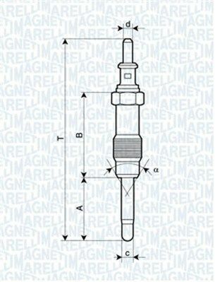 KIZDIRMA BUJISI MERCEDES OM602 W210 S210 W461 B901 B904 B667 B668 B670-MARELLI-A0011592601