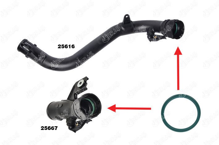 TURBO BORUSU CONTASI NISSAN JUKE-NV200 1.5DCI 12-IBRAS 25617-144601FE0C