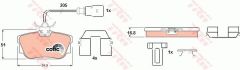 ARKA BALATA FİŞLİ TRANSPORTER T4-CARAVELLE 2.4 2.5 TDI 90-03 GDB1369-TRW GDB1369-7D0698451G-7D0698451J
