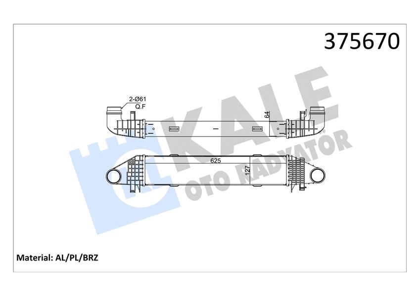 TURBOSARJ RADYATORU MERCEDES W204 S204 C204 W212 C207 A207-KALE 375670-A2045000000