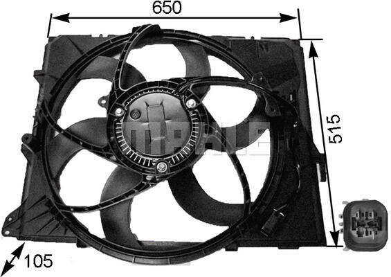 FAN MOTORU BMW E87 E90 N43 N45 N46-MAHLE CFF264000S-17117590699 17427523259