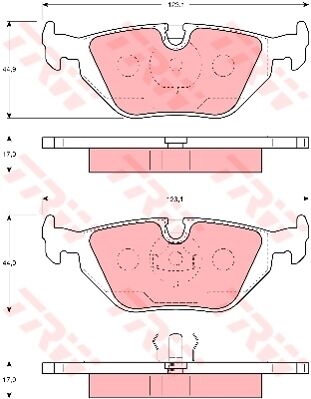 FREN BALATASI ARKA BMW E46 E85-TRW GDB1343-34216778168-GBP90341AF