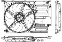 KOMPLE FAN 400 W 12 V PREMIUM LINE BMW F45 F46 F48 F39 MINI F54 F55 F56 F57 F60-MAHLE CFF403000P-17427617609