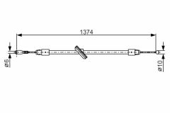 FREN HALATI ON MERCEDES SPRINTER B906 . VW CRAFTER 30-35-50 1374mm-BOSCH 1987482312-A9064202885-2E0609701AN