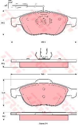 ÖN BALATA FİŞLİ ALFA ROMEO 156 1.6-1.8 97-00 2.0 16V T.S 00-02 2.5V6 97-03 2.4JTD 97-03-TRW GDB1337-71713144-9947935-71770957