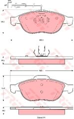 ÖN BALATA FİŞLİ ALFA ROMEO 156 1.6-1.8 97-00 2.0 16V T.S 00-02 2.5V6 97-03 2.4JTD 97-03-TRW GDB1337-71713144-9947935-71770957