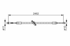 FREN HALATI ON MERCEDES SPRINTER B906 06 2462mm/306mm-BOSCH 1987482381-A9064205885