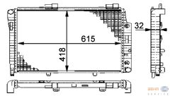 MOTOR SU RADYATORU MERCEDES W202 S202 C208 R170-MAHLE CR270000P-A2025002203