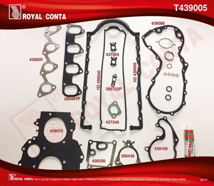 MOTOR TAKIM CONTA SKC.KEÇE VE S.LASTİĞİ YOKTUR SKCSİZ CONNECT 1.8 TDCI 02 14 FOCUS I 98 04 1.8TD-ROYAL-2M5Q6008AAT-T146629