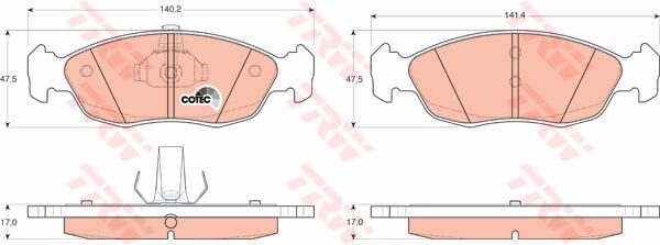 ÖN BALATA FİŞSİZ P306 93-01 XSARA 2.0 16V 97-05 P106-SAXO 1.4-1.6 GDB1322-TRW GDB1322-4253.16-4251.03-4251.22-4254.50