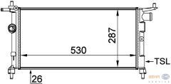 RADYATÖR CORSA B-TIGRA-COMBO 1.2-1.4-1.4 16V KLİMASIZ MEK 530x285x34-MAHLE CR268000S-1300149-90410047-90410048