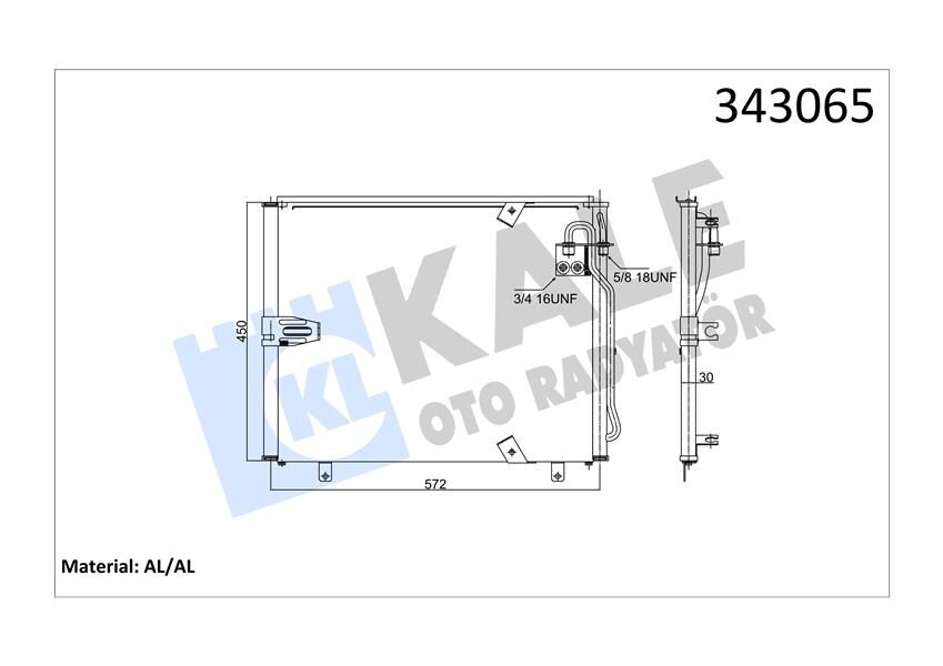 KLIMA RADYATORU BMW E32 E34-KALE 343065-64536965952