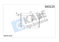 KLİMA KONDENSERİ KIA RIO II AL-AL-KALE 343125-976061G300