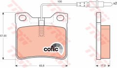 FREN BALATASI ARKA MERCEDES W638 B901 B902 . PEUGEOT 406 605-TRW GDB1289-A0034200020-4251.93