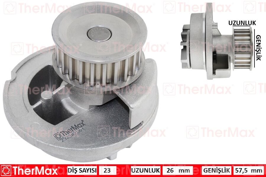 x DEVİRDAİM ASTRA G-H-VECTRA B-C-MERIVA-ZAFIRA 1.8-1.8 16V PA727 T-THERMAX T01.203-1334135-6334036