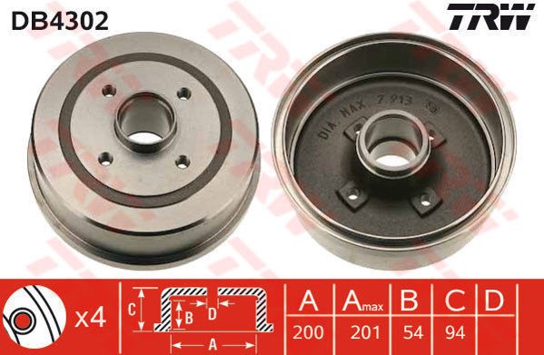 ARKA FREN KAMPANA CORSA C 01 11 ABS Lİ-TRW-9196290-418001