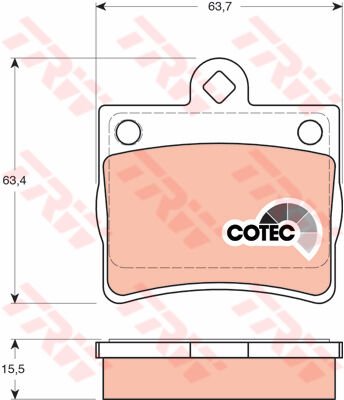 FREN BALATASI ARKA MERCEDES C-CLASS W202 94 00-TRW GDB1283-A0054201820