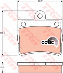 FREN BALATASI ARKA MERCEDES C-CLASS W202 94 00-TRW GDB1283-A0054201820