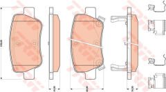 ARKA BALATA AVENSIS SEDAN-KOMBİ T27 1.6-1.8-2.0-2.0D-4D-2.2D-4D 09-TRW-0446605040-0446605041-WVA24885