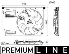 FAN TERMIGI BMW F45 F48 MINI F60 PREMIUM LINE-MAHLE CFF533000P-17427646411