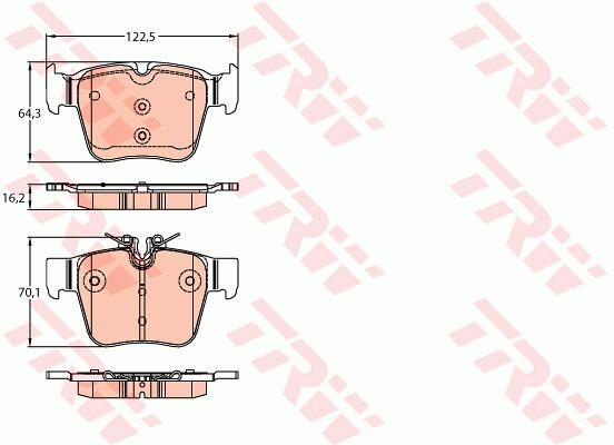 FREN BALATASI ARKA MERCEDES W205 S205 C253 X253-TRW GDB2154-A0004205900
