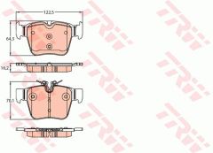 FREN BALATASI ARKA MERCEDES W205 S205 C253 X253-TRW GDB2154-A0004205900