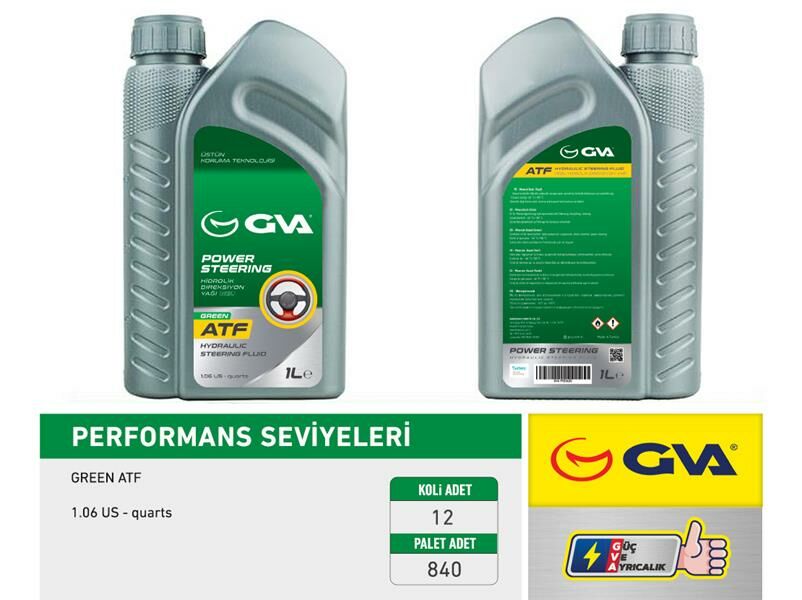 HİDROLİK DİREKSİYON YAĞI ATF YEŞİL 1 LT-GVA 9920620-81221468879-81229407549