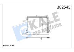 KONDENSER HONDA CIVIC X FC 1.6İ 16 KURUTUCU İLE BRAZING AL-AL 560X431X12 KLİMA RADYATÖRÜ-KALE 382545-80100TBAA01