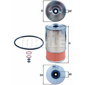 YAG FILTRESI MERCEDES OM601 OM602 OM603 W201 W202 W124 W140-MAHLE OX38D-A6011840025