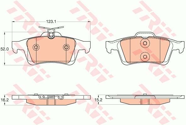 ARKA BALATA FOCUS II CMAX 03 CONNECT 02 LAGUNA III 07 VECTRA C 02 C5 08 SIGNUM 03-TRW GDB2033-AV612M008AA-MEAV6J2M008AA-1820122