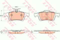 ARKA BALATA FOCUS II CMAX 03 CONNECT 02 LAGUNA III 07 VECTRA C 02 C5 08 SIGNUM 03-TRW GDB2033-AV612M008AA-MEAV6J2M008AA-1820122