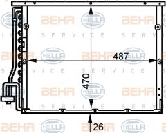 KLIMA RADYATORU BMW M40 M41 M42 M43 M44 M50 M52 E36 S54 M54 Z3-MAHLE AC179000S-64538373004-64538398181