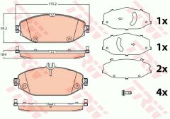 FREN BALATASI ON MERCEDES W205 S205 C205 A205 C257 W213 S213 A238 C238-TRW GDB2097-A0004209300